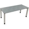 Schreibtisch all in one 1.800 x 680-820 x 700 mm (B x H x T) Vierfuß Quadratrohr beton hell A012605O