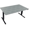 Schreibtisch Move 2.0 1.600 x 625-1.285 x 900 mm (B x H x H x T) beton hell A012620K