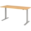Hammerbacher Schreibtisch 1.800 x 700-1.200 x 800 mm (B x H x T) silber