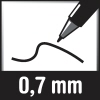 Strichstärke 0,7 mm