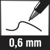 Strichstärke 0,6 mm