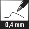 Strichstärke 0,4 mm