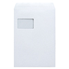 Weiße Versandtasche im DIN C4-Format mit Sichtfenster, frontal ohne Beschriftung abgebildet.