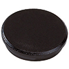 Schwarzer magnetischer Puck mit praktischem Griffrand, geeignet für eisenhaltige Flächen.