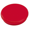 Runder roter Magnet mit einem Durchmesser von 32 mm auf weißem Hintergrund.