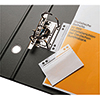 Heftstreifen für Ordner, abgebildet mit einem Binder, in einer neutralen Farbgebung.
