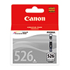 Graue Canon Tintenpatrone CLI-526GY in Verpackung mit farbigem Logo und Produktinformationen.
