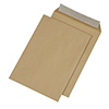 Braune Versandtasche DIN C4 ohne Fenster, liegend, mit Klebeverschluss.