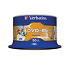 Verbatim DVD-R bedruckbare Spindel mit 50 Discs in blauer Verpackung.