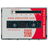 Diktierkassette Steno-Cassette 30 mit integrierter Minutenskala und einseitigem Betrieb.