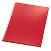 Rote Klemmbrettmappe mit einer glatten, glänzenden Oberfläche.