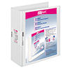 Weißes Präsentationsringbuch mit 4 Ringen und D-Mechanik, DIN A4, für individuelle Gestaltung.