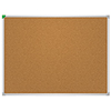 Rechteckige Korktafel mit Aluminiumrahmen zur Wandmontage, in Hoch- oder Querformat.
