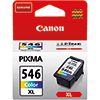 Canon Tintenpatrone CL-546XL in Verpackung, zeigt Farbdruckerpatrone in Cyan, Magenta und Gelb.
