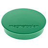 Grüner magnetoplan Magnet Discofix Standard mit glatter Oberfläche und prägnanter Beschriftung.