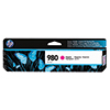 HP Tintenpatrone 980 magenta in einer Verpackung mit Schmetterlingsdesign.