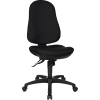 Bürodrehstuhl in Schwarz mit hoher Rückenlehne und verstellbarem Sitz.