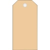 Beige Anhängezettel mit Loch, 48 x 95 mm, für Beschriftungen mit allen Schreibgeräten geeignet.