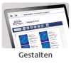 Screenshot der Software "Design & Print" zur Erstellung von Visitenkarten.