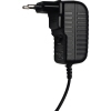 Netzgerät in schwarzem Gehäuse mit Euro-Stecker und Kabel für Handgeräte.