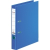 Blauer Ordner aus Kunststoff mit Wechselfenster und zwei Ösen für DIN A4, 50 mm Rückenbreite.