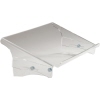Transparenter, einstellbarer Dokumentenhalter mit geneigter Ablagefläche.