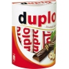Verpackung des duplo Schokoriegels mit mehreren Riegeln in einer roten Schachtel.