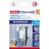 Wasserfeste tesa Powerstrips in Verpackung für das Aufhängen von Gegenständen im Badezimmer.