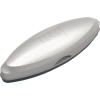 Doppelseitiger Tafelwischer mit ergonomischem Griff in grauer Farbe.