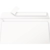 Weißer DIN lang Briefumschlag ohne Fenster mit geschlossener Klappe.