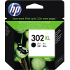 HP Tintenpatrone 302XL schwarz in Verpackung mit Abbildung einer Pflanze und Schmetterling.