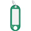 Grüner Schlüsselanhänger mit beschriftbarem Label und Ringdurchmesser von 18 mm.
