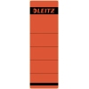 Rotes Ordnerrückenetikett mit fünf Beschriftungsfeldern für Leitz Ordner.
