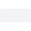 Weiße Trennstreifen mit zwei Löchern zur praktischen Verwendung.
