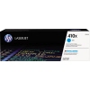 HP 410X Toner in Cyan, Verpackung mit Produktdetails und Mustern des Druckbilds.