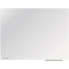 Glasboard in weiß mit glatter Oberfläche und integrierter Ablage unten.