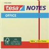 Gelbes Notizblock-Paket mit der Aufschrift "tesa OFFICE NOTES" und den Maßen 75 x 75 mm.