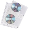 CD/DVD Hülle mit zwei CDs und vier Taschen für beschriftbare Indexschilder.