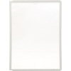 Graue Sichttafel mit Reflexionsfolie und farbigem Rahmen für Dokumentenpräsentation.