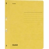 Gelbes Ösenhefter für kaufmännische und Amtsheftung mit Linien auf der Vorderseite.