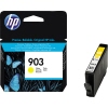 HP Tintenpatrone 903 gelb in Verpackung mit Schmetterlingsmotiv und QR-Code.