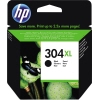 HP Tintenpatrone 304XL schwarz in Verpackung mit grüner und schwarzer Grundfarbe.