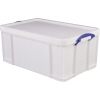 Weißer Aufbewahrungsbox mit Bügelverschlüssen, Maße 71 x 31 x 44 cm, 64 l.