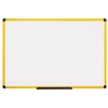 Weißes Whiteboard mit gelbem Rahmen, 60 x 45 cm, in frontaler Ansicht.