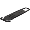 Schwarzes Sicherheitsmesser mit verdeckter Klinge und 2in1-Klingenkopf für Schneidarbeiten.
