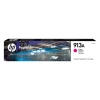 HP Tintenpatrone 913A in Magenta, in der Originalverpackung abgebildet.