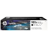 HP Tintenpatrone 981X schwarz in Verpackung mit Produktinformationen und Grafiken.