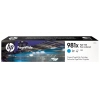 HP Tintenpatrone 981X cyan in Verpackung für PageWide Enterprise-Geräte.