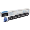 Toner für Drucker in Cyanfarbe, verpackt in einer Long-Box mit sichtbarem Farbkodierer.