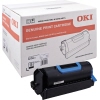 Schwarzer OKI Toner in Originalverpackung, geeignet für Mono-Drucker und MFPs.